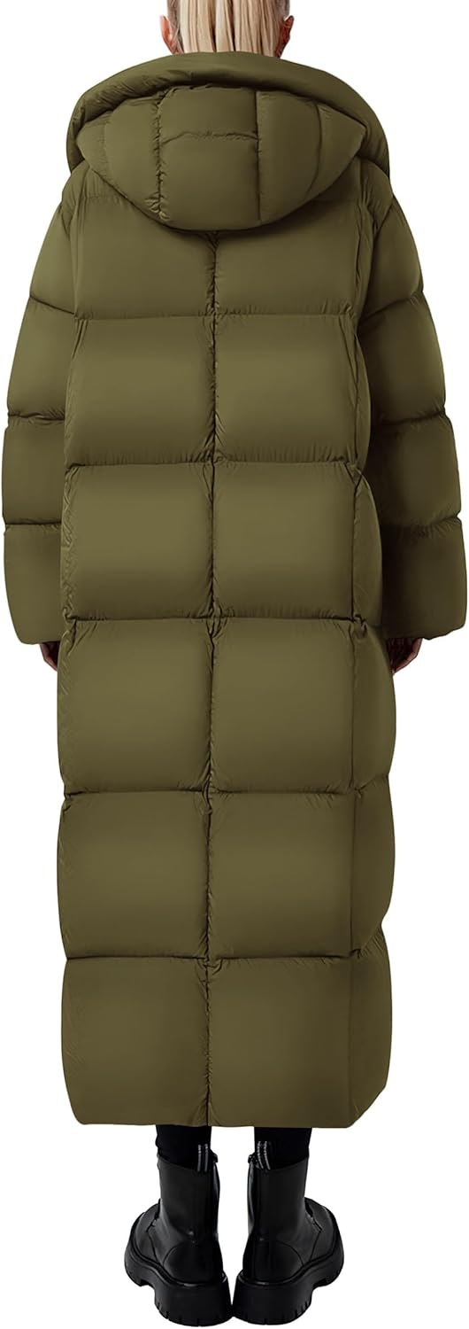 Women Winter Long Puffer Coats Hooded Zip Up Casual Thickened Down Jackets Trendy Warm Clothes Outerwear - Image 2