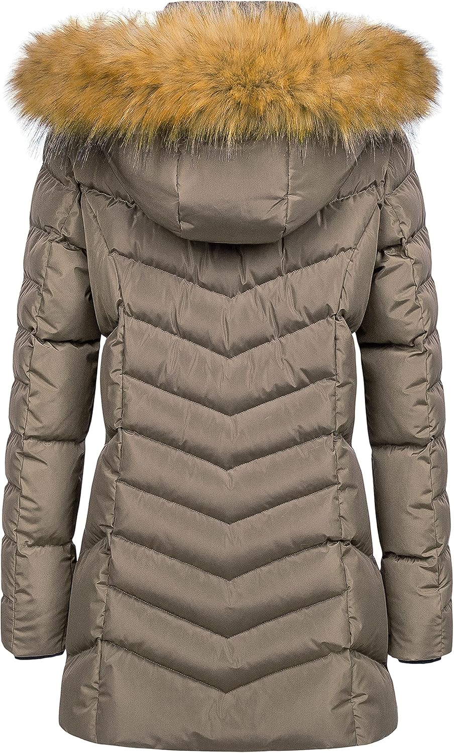 US Women Winter Hooded Coat Waterproof Warm Long Puffer Jacket Parka - Image 2